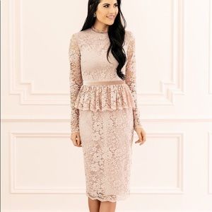 Rachel Parcell Peplum lace dress NWT